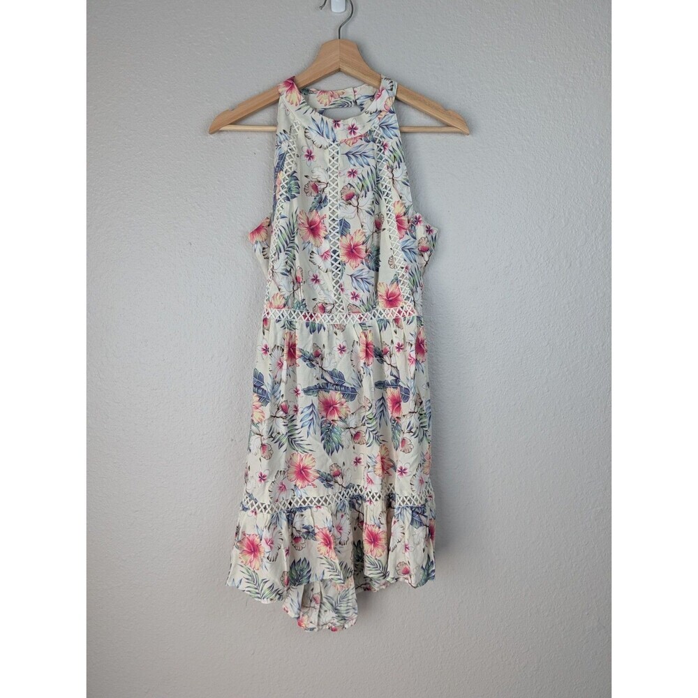 Sunday Mi Amor Floral Halter‎ Sleeveless Sundress XS